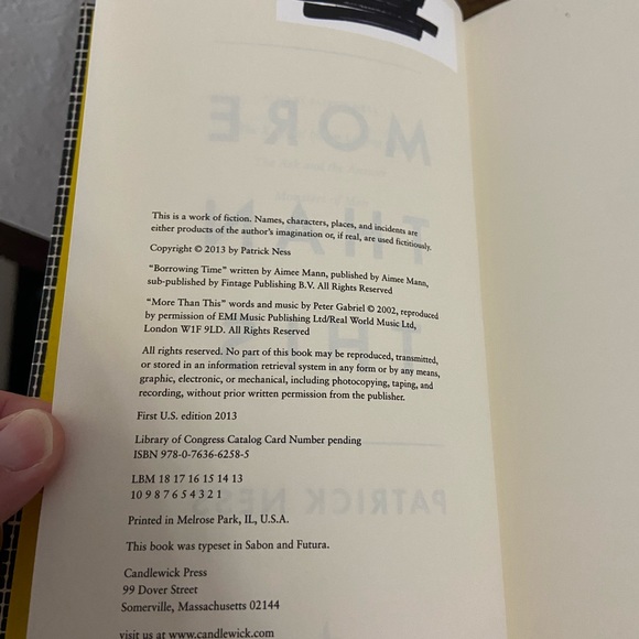 More than this by Patrick ness hardcover book - Picture 7 of 7